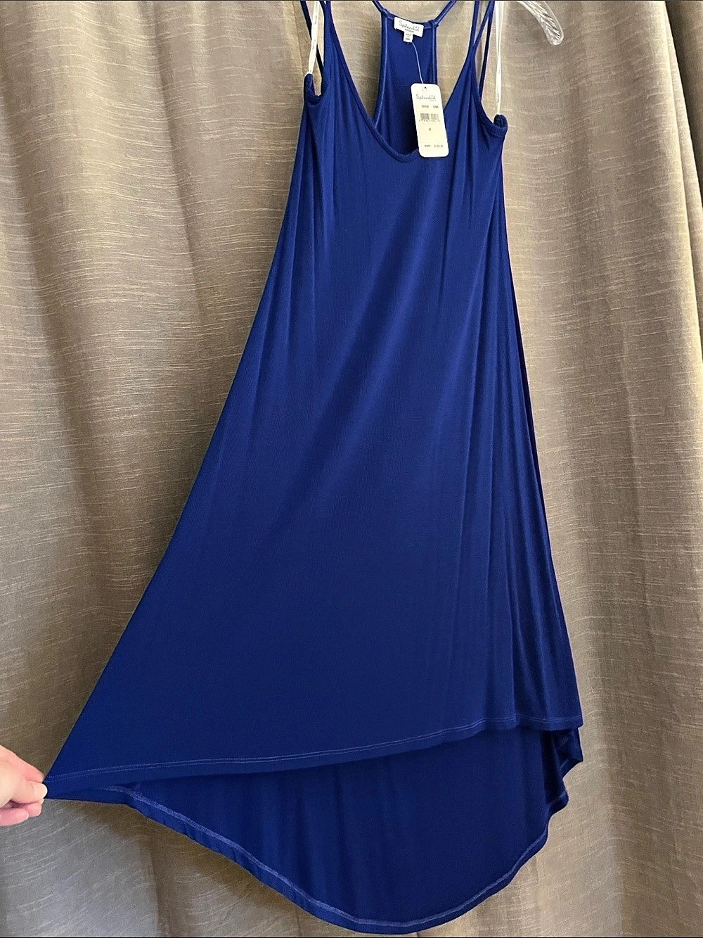 Splendid 2x1 Rib Dress Blue Maxi Medium NWT